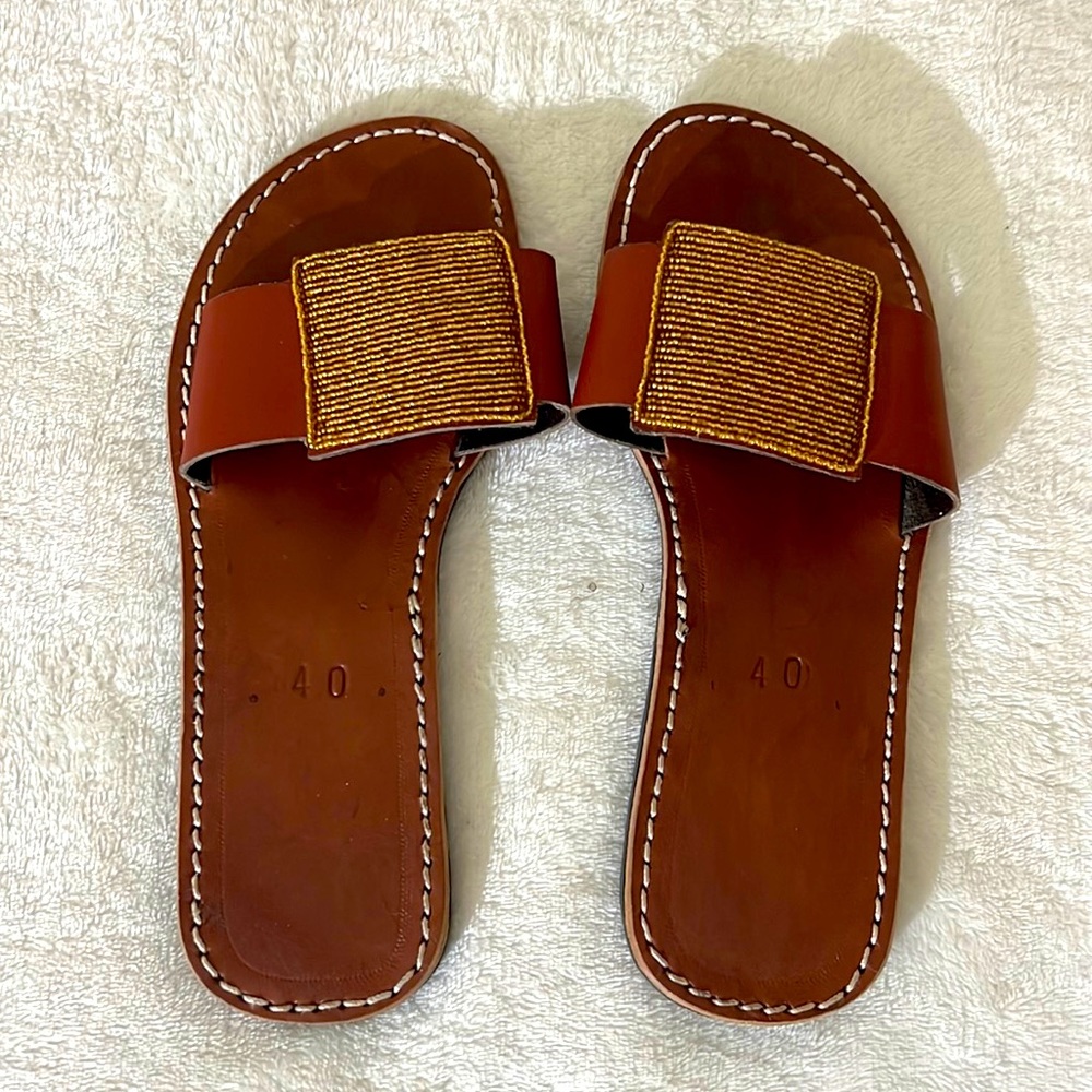 The cutest beaded slippers